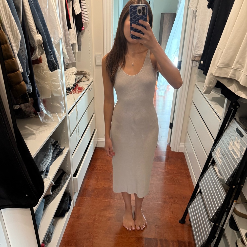 Leith White Midi Dress